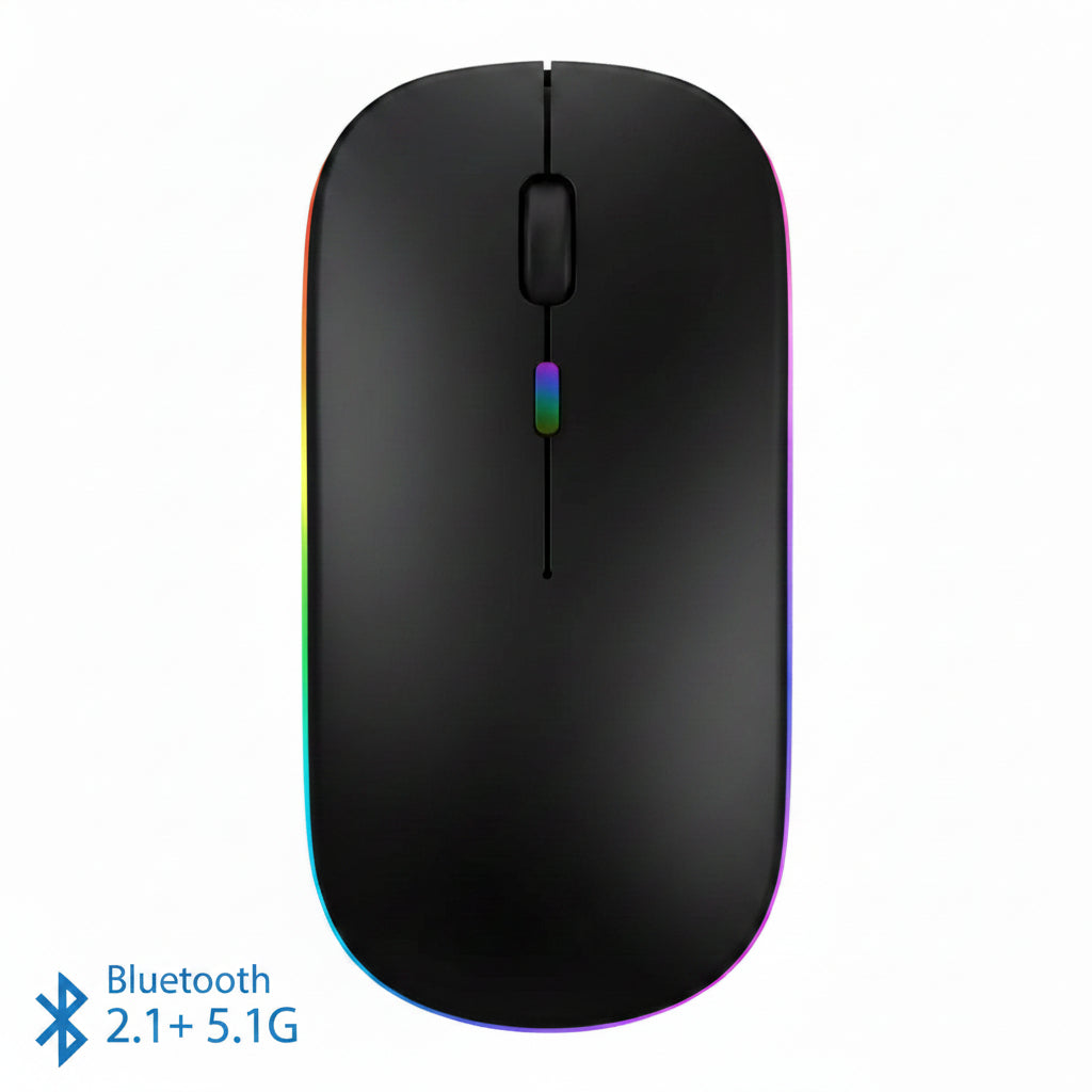 New Slim Silent Rechargeable Wireless Mouse RGB LED USB Mice MacBook Laptop PC